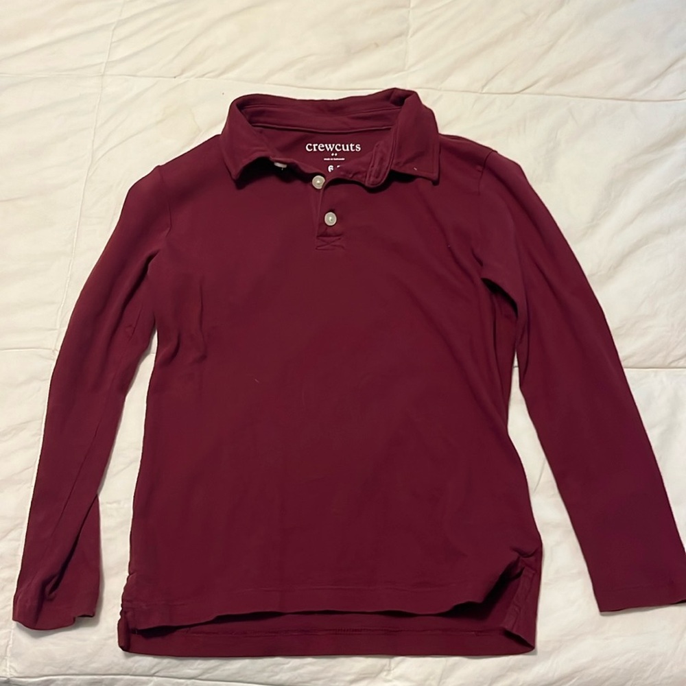 Very soft boys long sleeve polo shirt